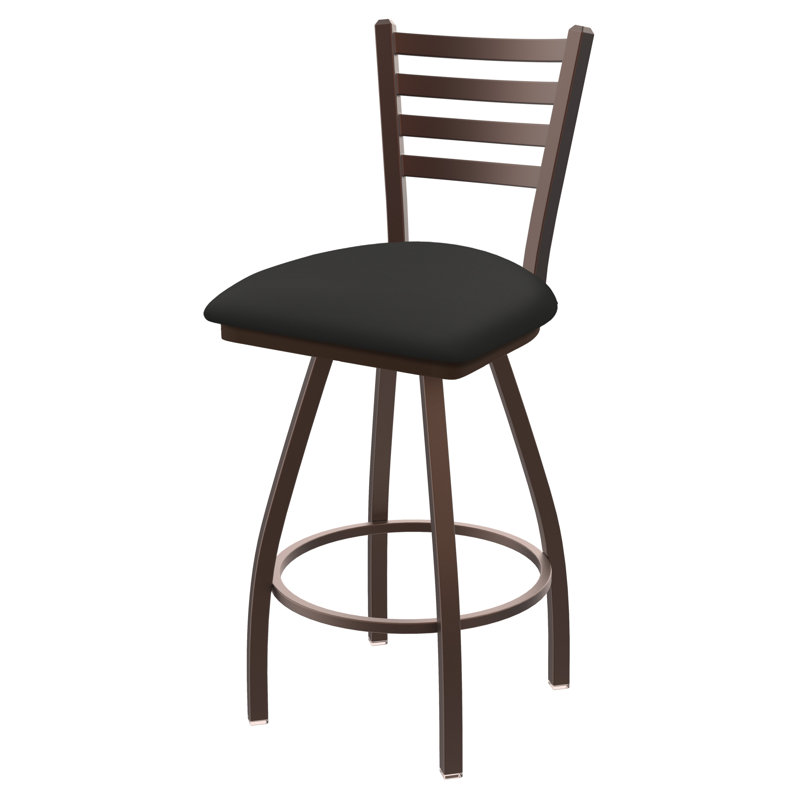 Tabouret de bar pivotant de 36" Evers, Bronze, Vinyle - fer Canter, Extra Tall (36” Seat Height)