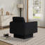 Fauteuil d'appoint pivotant rembourré à accoudoirs évasés-994436603