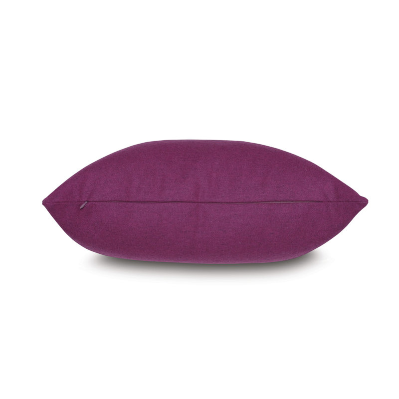 Housse et insert de coussin carré texturé en laine Heathered Vincent, Framboise