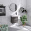 Ensemble de meuble-lavabo simple 18 po Argylle, meuble-lavabo mural avec plateau en résine blanche, meuble-lavabo flottant avec porte à fermeture en douceur, meuble-lavabo simple avec plateau-2007912136
