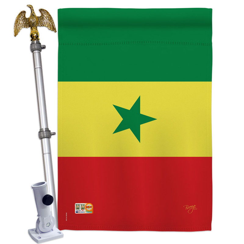 Double Sided 40'' H x 28'' W Polyester Flag Set