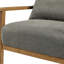 Fauteuil d'appoint en bois avec coussin lombaire