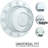 Transparent Bathtub Drain Cover 4"X2"
