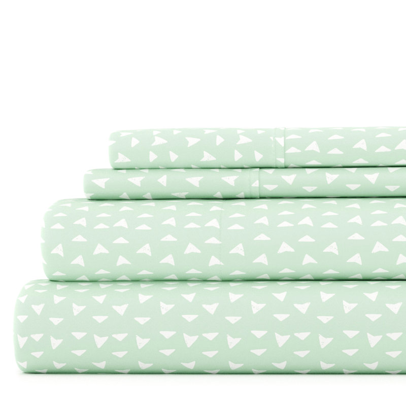 Gray Nordic Print Twin Cotton Polyester Microfiber Pillow Cover Set