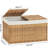 Rattan Storage Basket, Lid, and Removable Liners