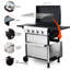 Barbecue au gaz propane 49200Btu, 4, grilles de cuisson en émail, table d'appoint pliable, panier suspendu pour barbecue avec sortie, aire de patio