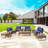 Heiman Wicker 6 - Person Patio Conversation Set with Cushions