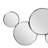 Glass Bubble Cluster Silver Wall Mirror