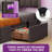Mercer41 Velvet Upholstered Bed Frame With LED Headboard,3 Rolling Drawers And Power Outlets-1473337740-1464515101