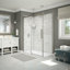 Porte de douche coulissante simple sans cadre l 59" x h 79" Halo-36554394