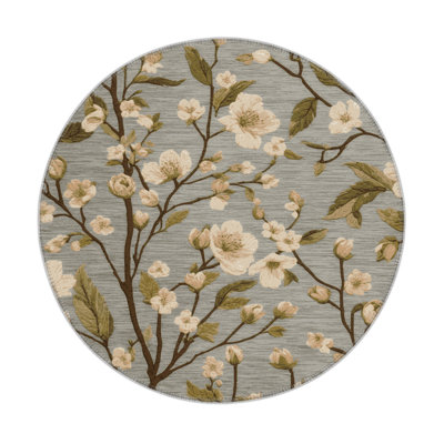Tapis d'intérieur et d'extérieur brun Botanical