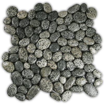 CNK Glazed Speckled Pebble Tile Natural Stone Mosaic for Shower Wall Bathroom Backsplash Spa Design