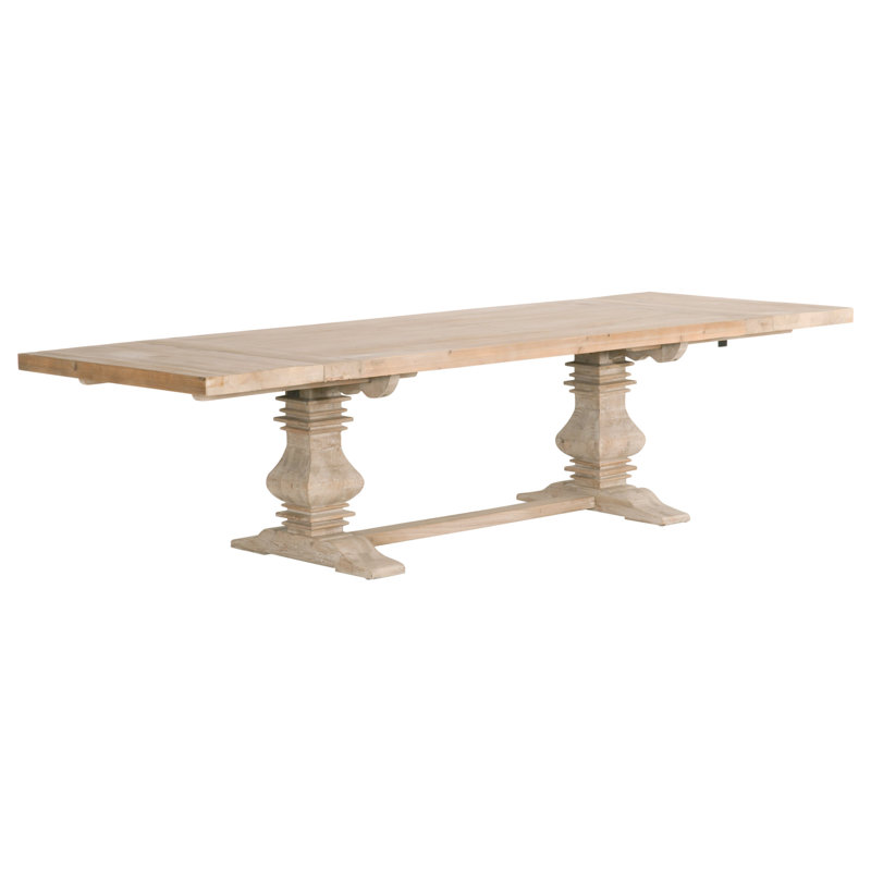 Montsoreau Extendable Pine Round Solid Wood Dining Table