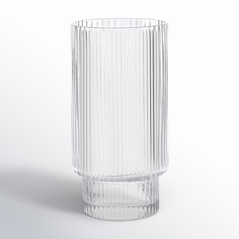 Hadley 14oz. Crystal Highball Glass Set, Clear