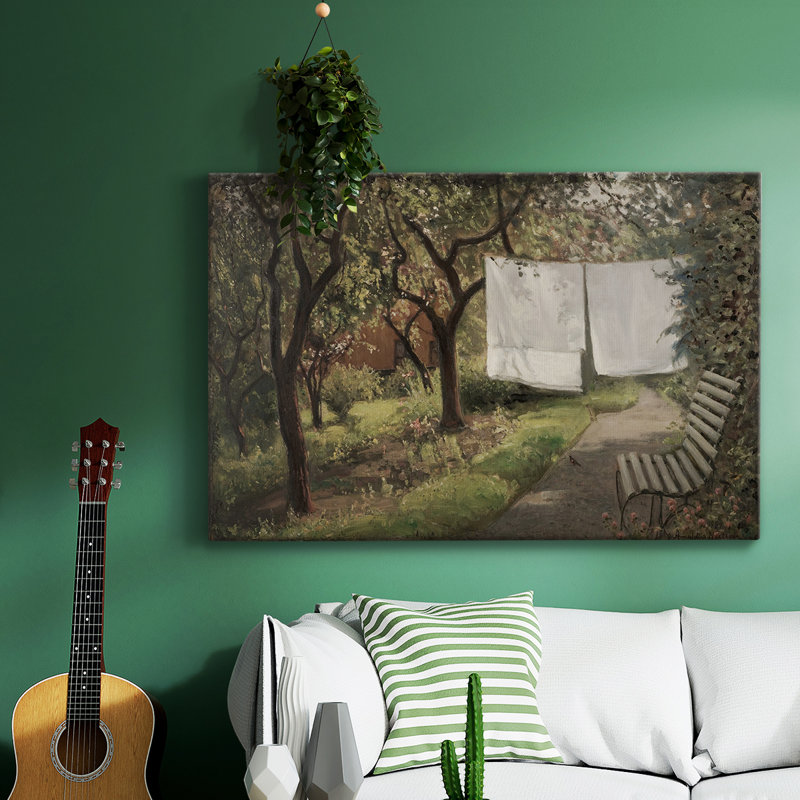 Paysage rétro - CCCLXI, H 9 po x l 13 po x P 1,5 po, Toile tendue