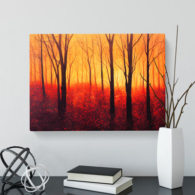 Autumn Forest At Sunset Vol.3 - Wrapped Canvas