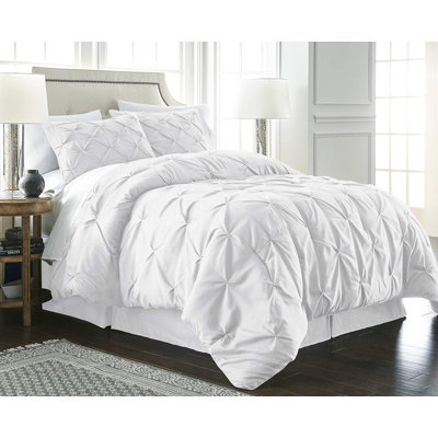 Berlin Pintuck Microfiber 3-Piece Comforter Set