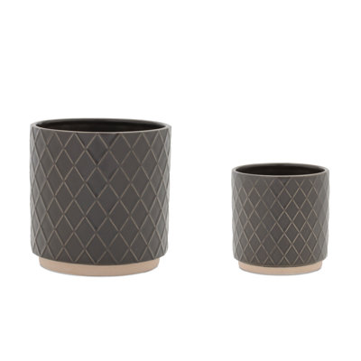 Ceramic Diamond Pattern Planter