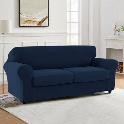 Pizarro Soft Stretch Separate Box Cushion Loveseat Slipcover