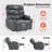 Latise Wide Power Recliner Lift Chair with Extended Footrest, Faux Leather-2139314045