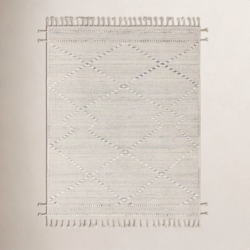 Hanna Hand Knotted Geometric Indoor Rug, Rectangle 2' x 3'