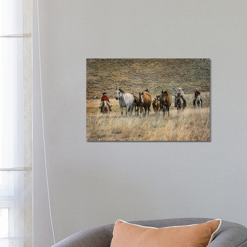 Moving Horses 1 Piece Wrapped Canvas Wall Art, 66.04 cm H x 45.72 cm W