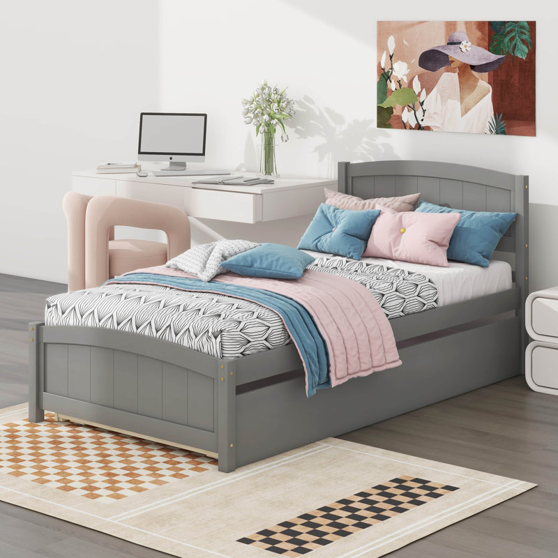 Lit plateforme simple avec lit gigogne