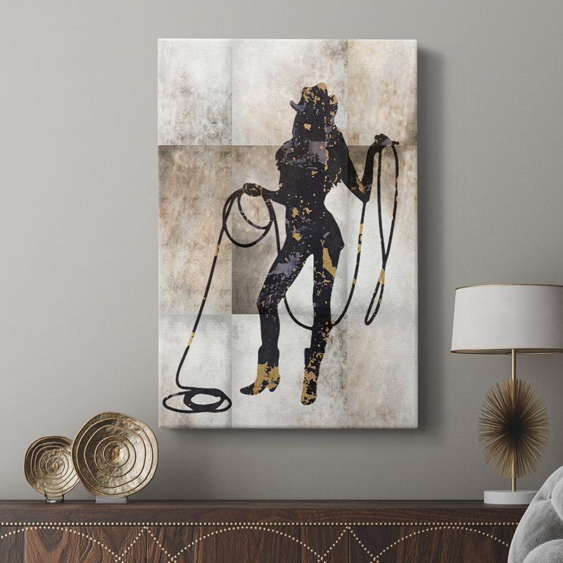 Cowgirl III - Cavas enveloppés de galerie, H 12 po x l 8 po