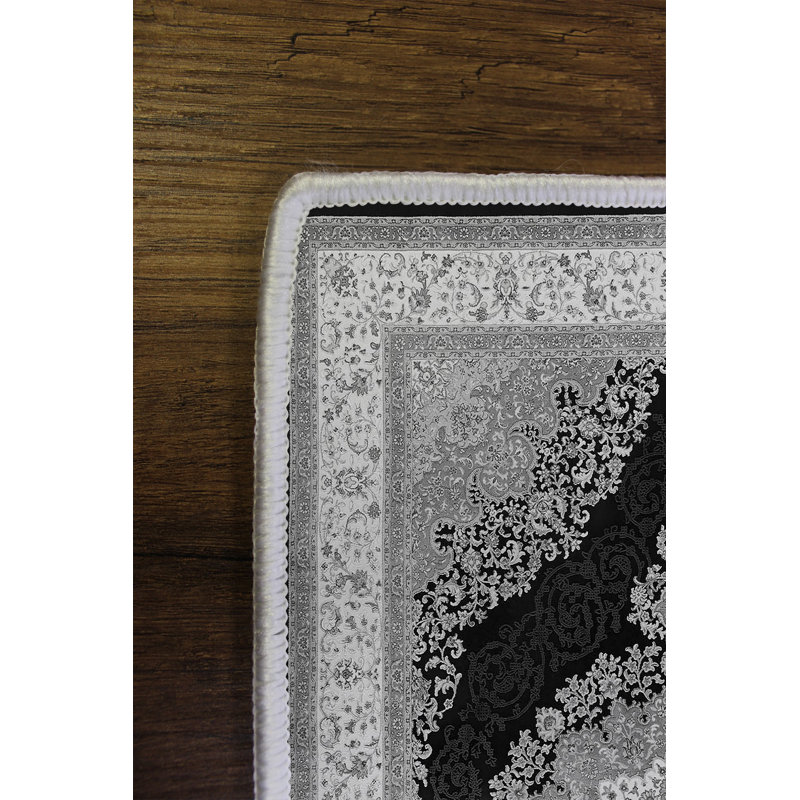 Eco-Friendly Area Rug, Grey, 5.9 x 9.2 Feet | 100% Polyester, 650 g/m², 0.2 in Pile Height | Antibacterial, Non-Slip PVC Dot Underside, Machine Washable, Perfect for Living Room & Bedroom Décor