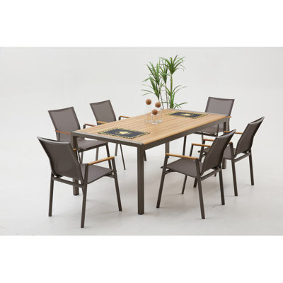 Nikiea Patio Dining Set with Rectangular Table