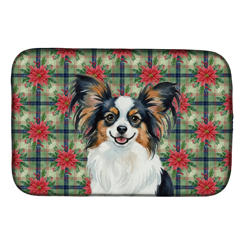 Tapis de vaisselle Tricoilor Papillon Christmas PoinsettIas