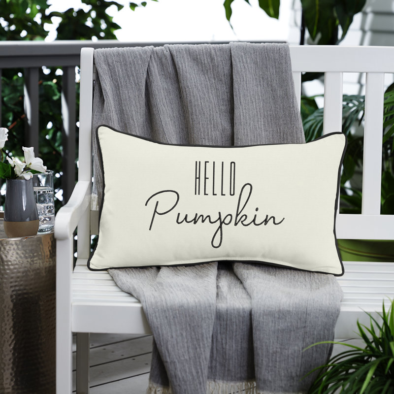 Embroidered Sunbrella® Outdoor Reversible Throw Pillow