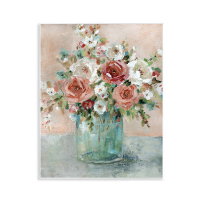 Red & White Roses Wall Plaque, design by Carol Robinson