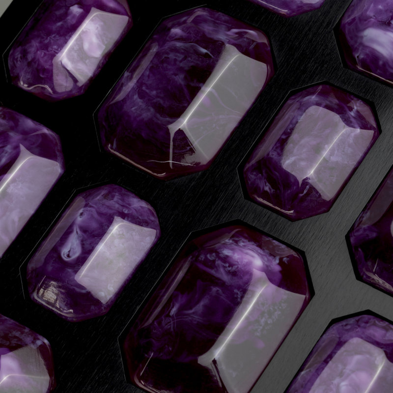 Lucida Faux Amethyst Stone Decorative Box, 3.35" H x 5.12" W x 8.27" D