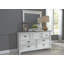 Commode 8 tiroirs Colburn - Blanc brossé
