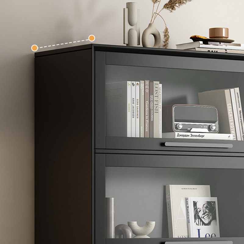Luxury Style Black Fashionable Storage Bookcase, (3 Shelves) 45.67"H x 31.5"W x 12.2"D.