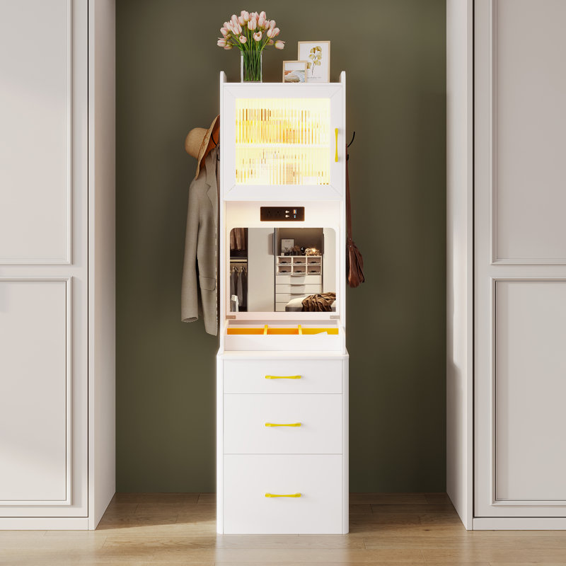 Ayriana Dressing Table with Mirror, White