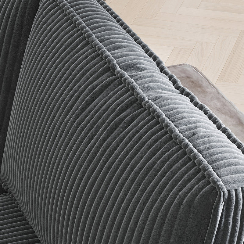 Canapé polyvalent en forme de L avec grands accoudoirs de rangement, console centrale, charge USB et sièges interchangeables pour plus de confort et de commodité