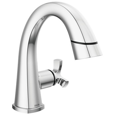 Stryke Single Hole Pull Out Sprayer Bathroom Faucet, Single Handle Bathroom Sink Faucet