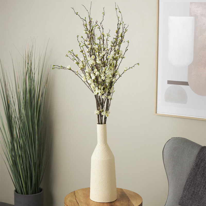 Ensemble de tiges artificielles blanches Faux Foliage