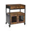 Armoire à café, armoire à café de style campagnard de 24 pouces avec rangement, table mobile avec roulettes et porte grillagée, buffet pour la cuisine, vestibule