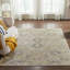 Tapis gris en laine tissé à la machine Josilin-2086056725