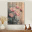 Frosty champ pivoines élégance I - art mural en bois pivoines - sur bois de pin naturel-2080550575