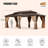 20 Ft. W X 12 Ft. D Double Roof Gazebo With String Lights