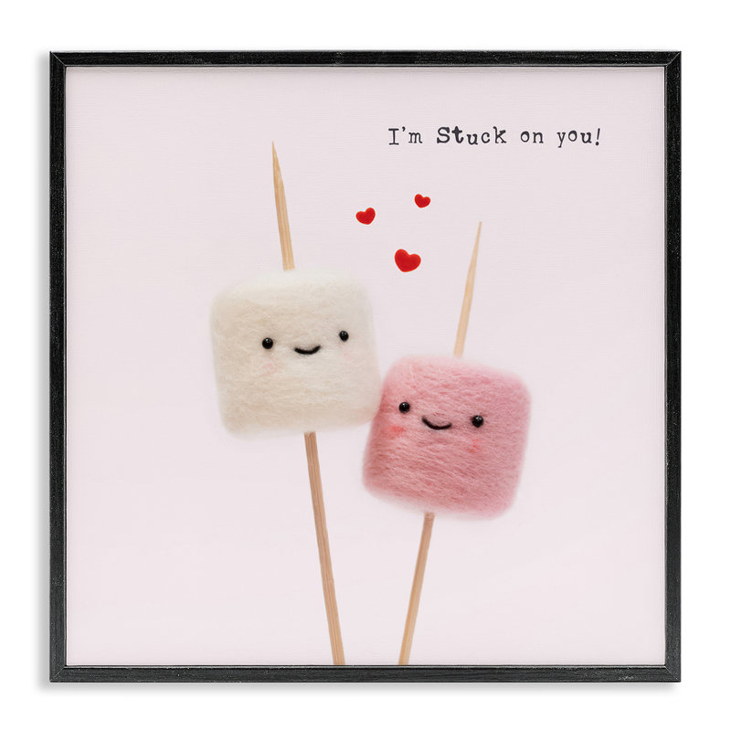 «Cute Stuck On You», estampe numérique encadrée par Lemon and Sugar bh-235, Giclée encadrée noir minuit, H 24 po x l 24 po