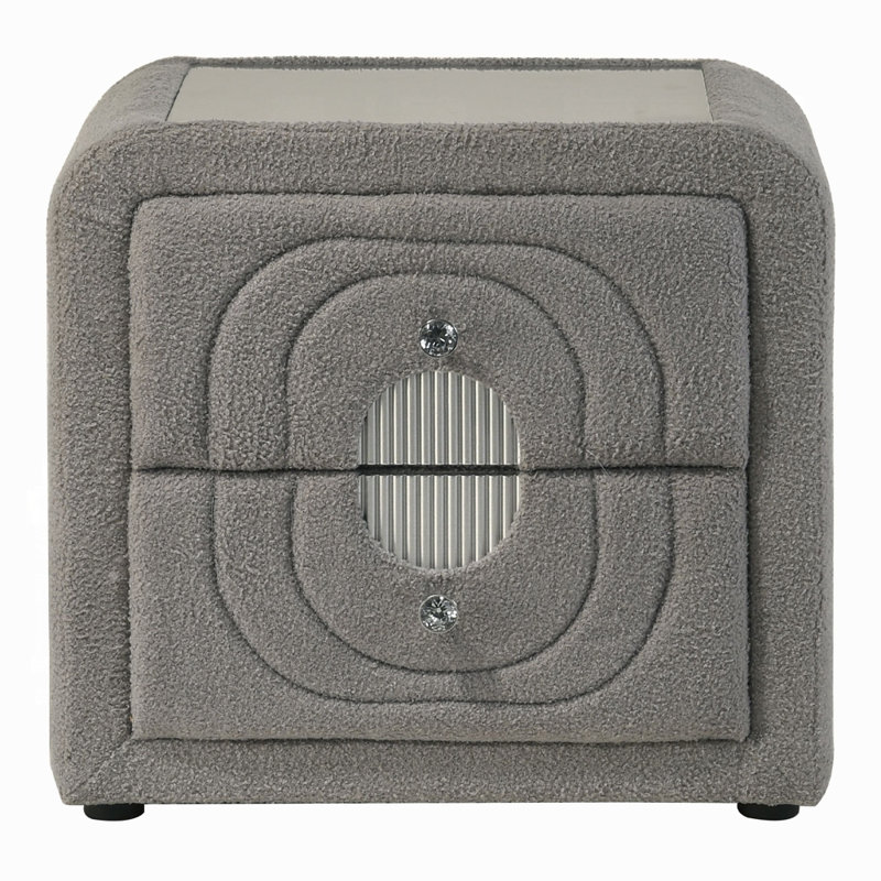 Table de chevet Shelyn, Gris
