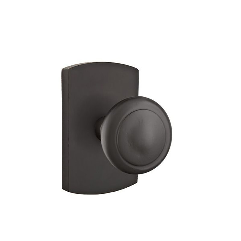 Passage Butte Knob with # 4 Rose, Flat Black