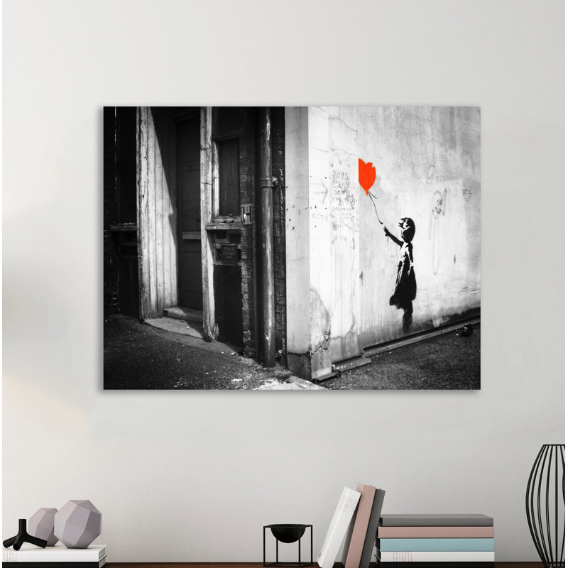Balloon Girl On Wall by Banksy - Wrapped Canvas Print, 30cm H x 41cm W x 4cm D