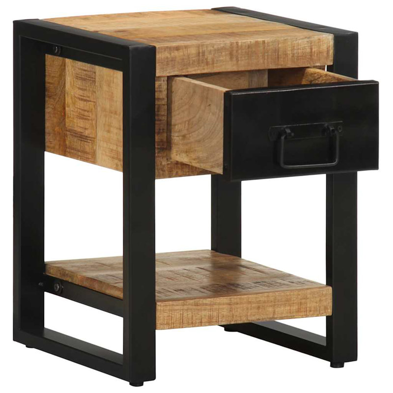 Ameeliah 35cm W Iron Bedside Table