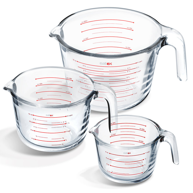 Eatex Borosilicate Glass Measuring Cup Set
